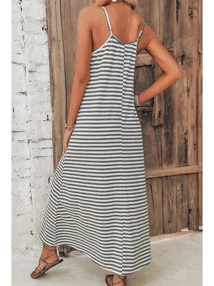 Robe Rayée Pour Femme - Polyvalente Et Parfaite