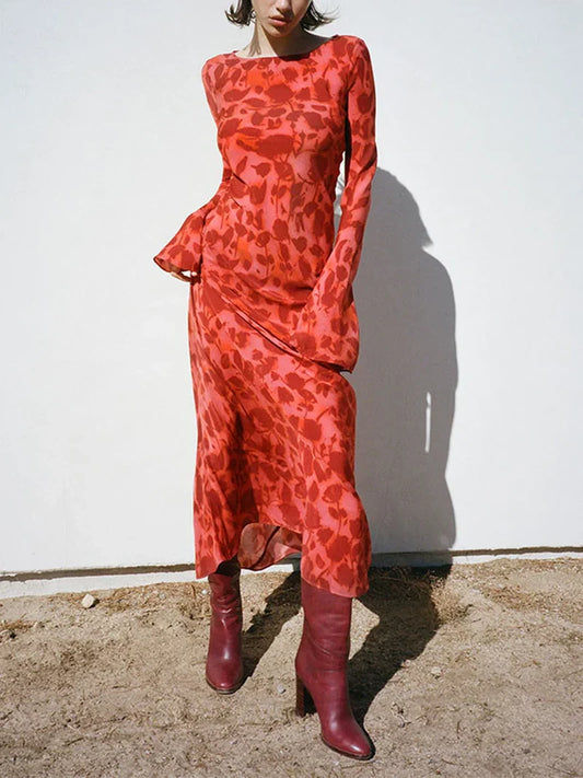 Robe Boho Y2K - Manches Longues - Décontractée Et Èlégante