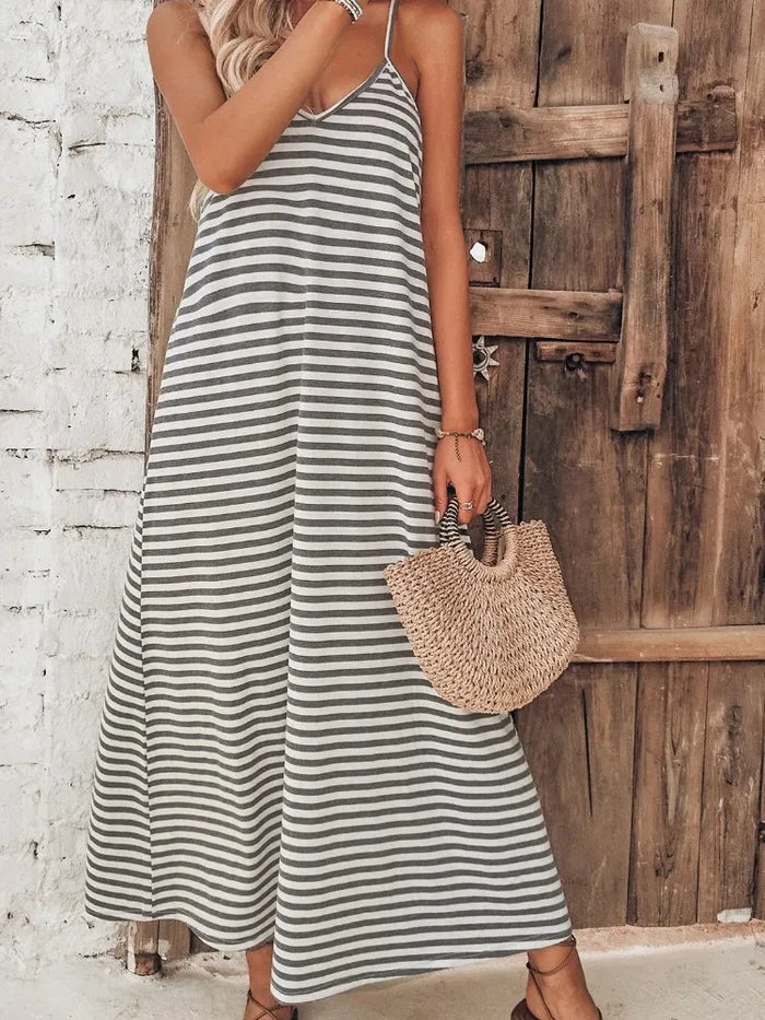 Robe Rayée Pour Femme - Polyvalente Et Parfaite