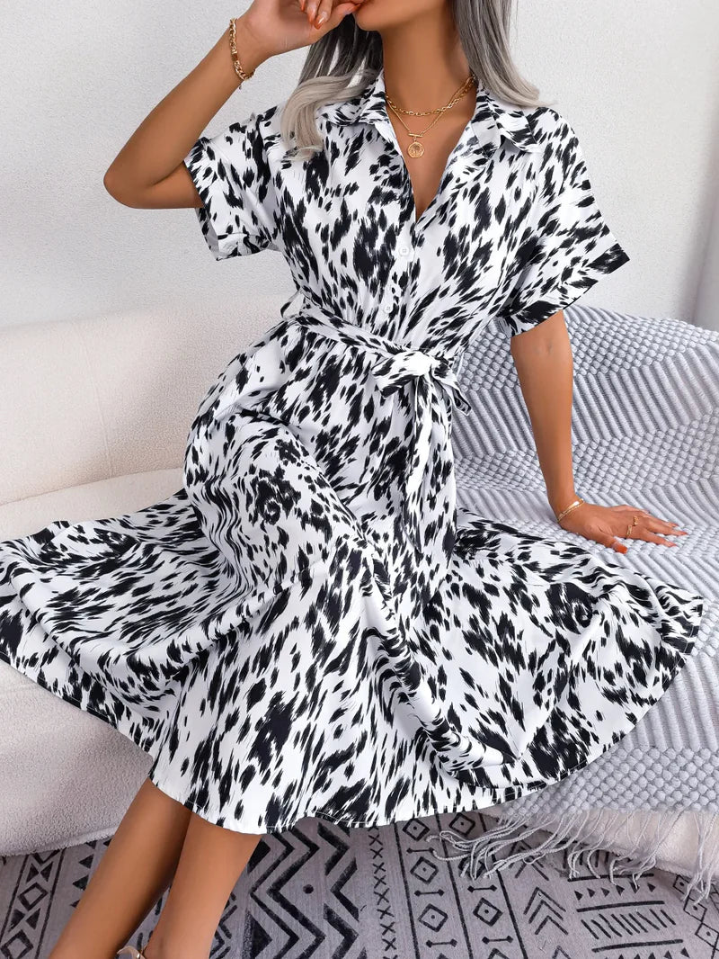 Robe Décontractée À Lacets Pour Femmes