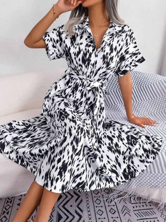 Robe Décontractée À Lacets Pour Femmes