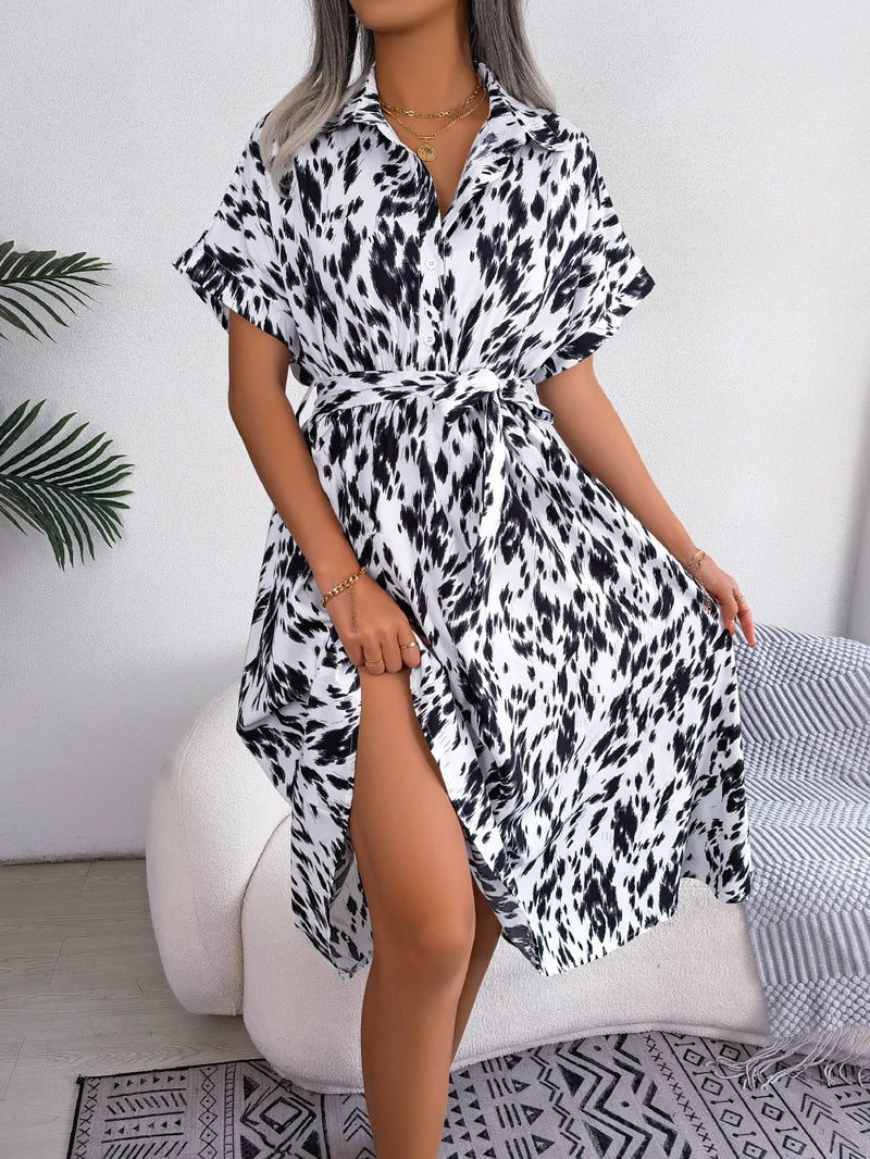 Robe Décontractée À Lacets Pour Femmes